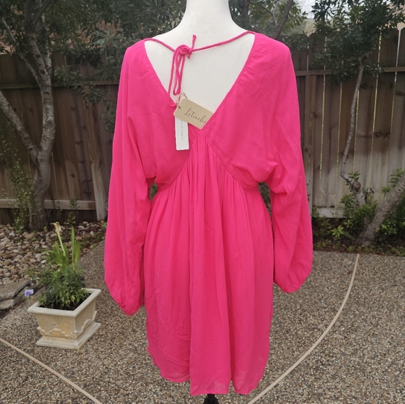 Nwt Letmebe Anthropologie Forever That Girl Sheer Flowy Mini Dress blouse S - Picture 12 of 15